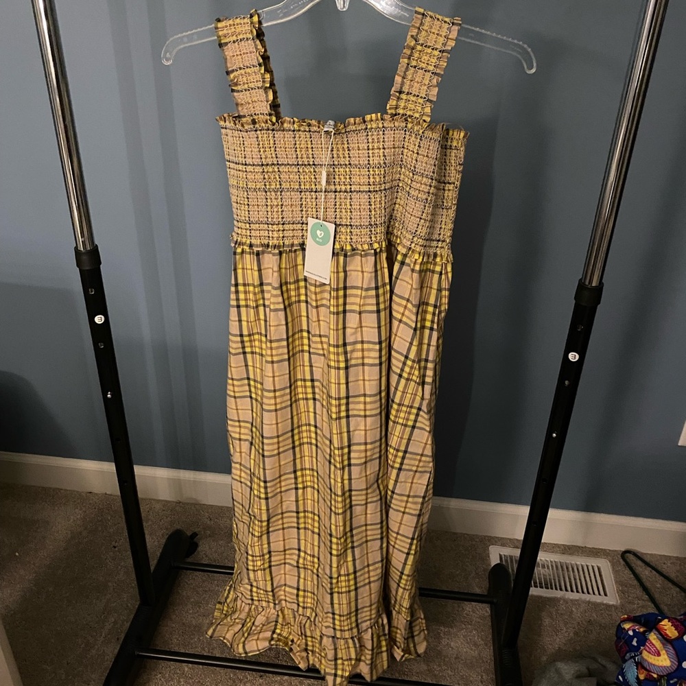 Rails plaid ruched dress